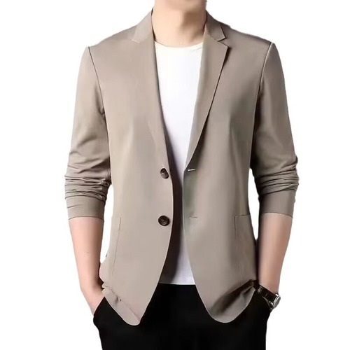 Summer Ice Silk Men's Ultra-Thin Leisure Sun Protective Blazer Lightweight Spring and Autumn Single Coat Top