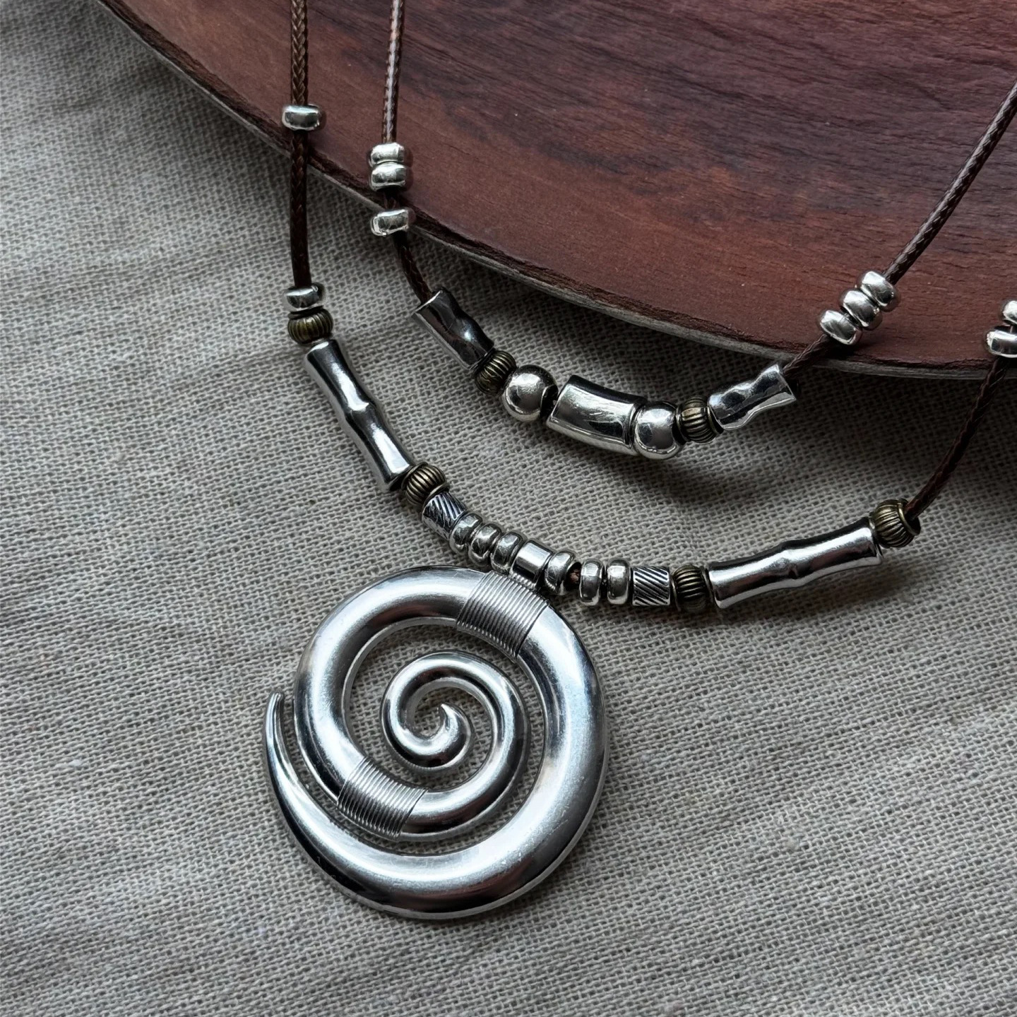 Long Bohemian Women's Necklace Turbulence Totem Layered Geometric Pattern Alloy Boho Beach Style Lockbone Chain Jewelry display picture 3