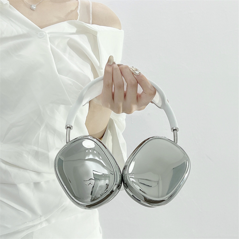 Ins Personalized Electroplated TPU Soft Apple Headset Case AirPods Max Protective Case for New Women