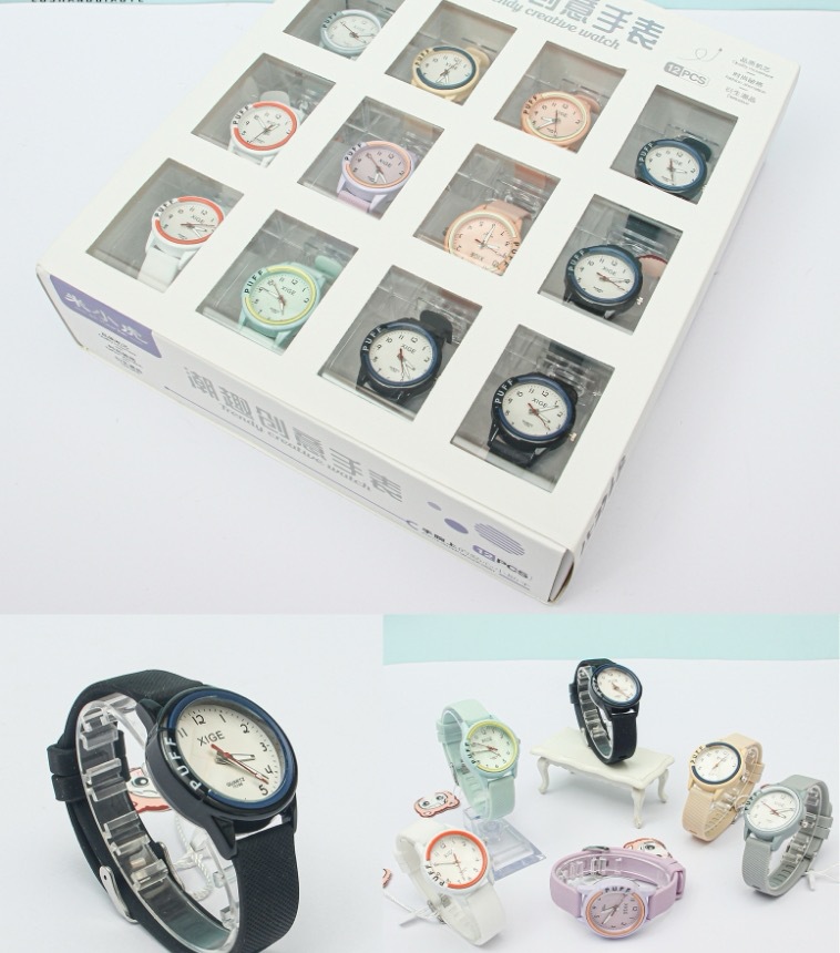 Reloj de cuarzo nuevo reloj electrónico LED coreano simple reloj de estudiante caja de plástico transparente reloj gran cantidad Congyo