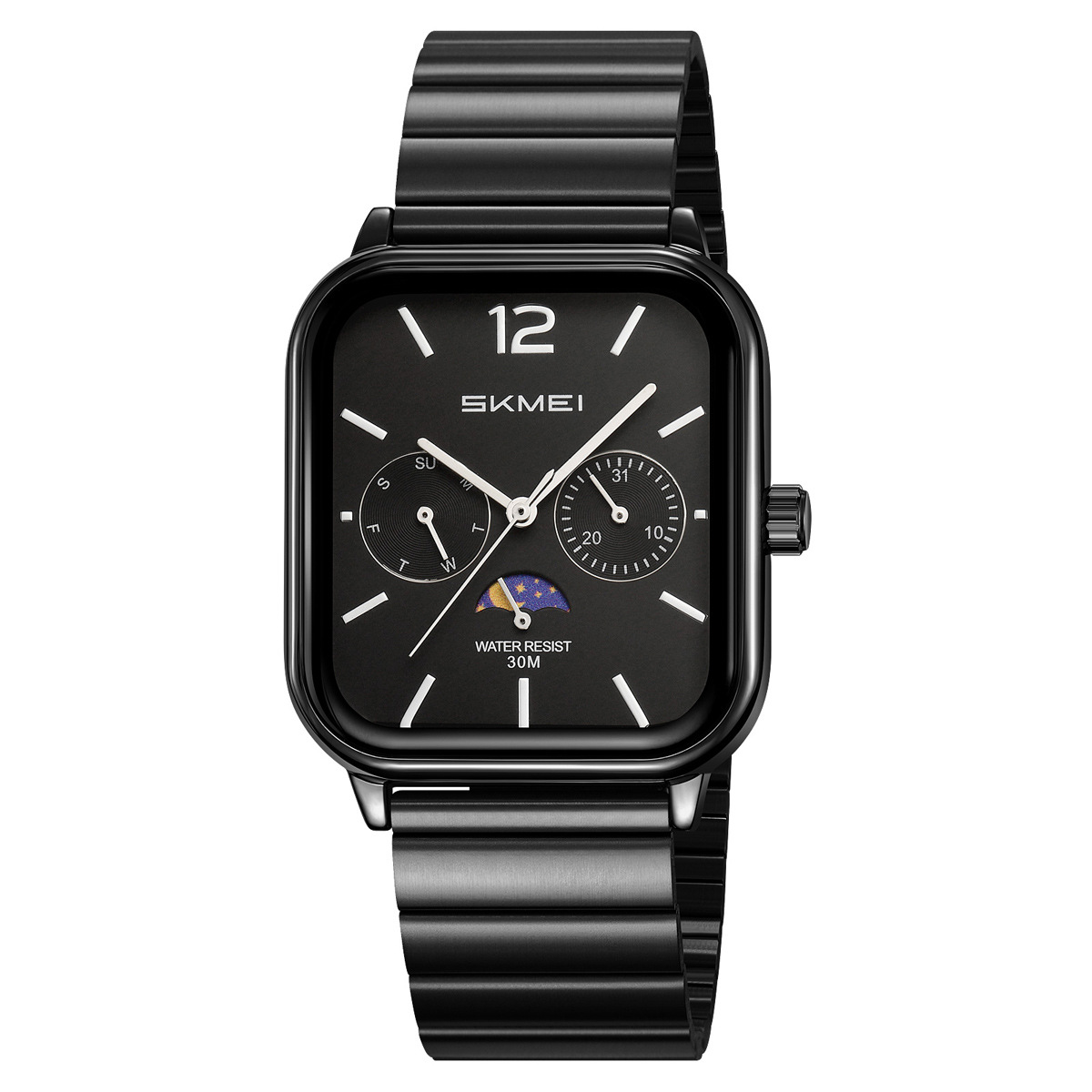 Momento calendario de cuarzo relojes de acero impermeable relojes de negocios al por mayor transfronterizos regalos personalizados fábrica de fuente