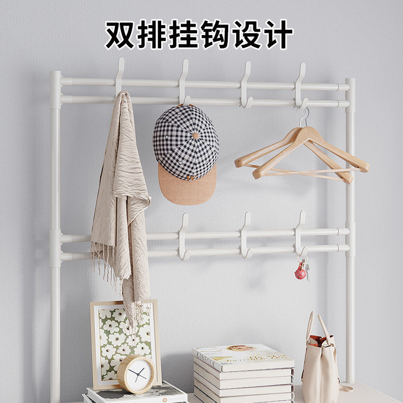 Zapatero a prueba de polvo, estante para zapatos y sombreros de piso para el hogar de varias capas, perchero en la puerta de la sala de estar, estante de almacenamiento de alquiler