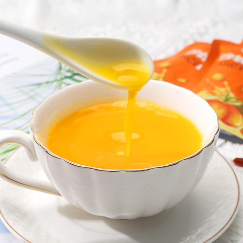 Hippophae Murmanensis Fresh Juice, Small Berry, Hippophae Juice Beverage, Wild Slope Production, Wholesale, Hippophae Fruit and Vegetable Beverage, Vitamin C 210mL