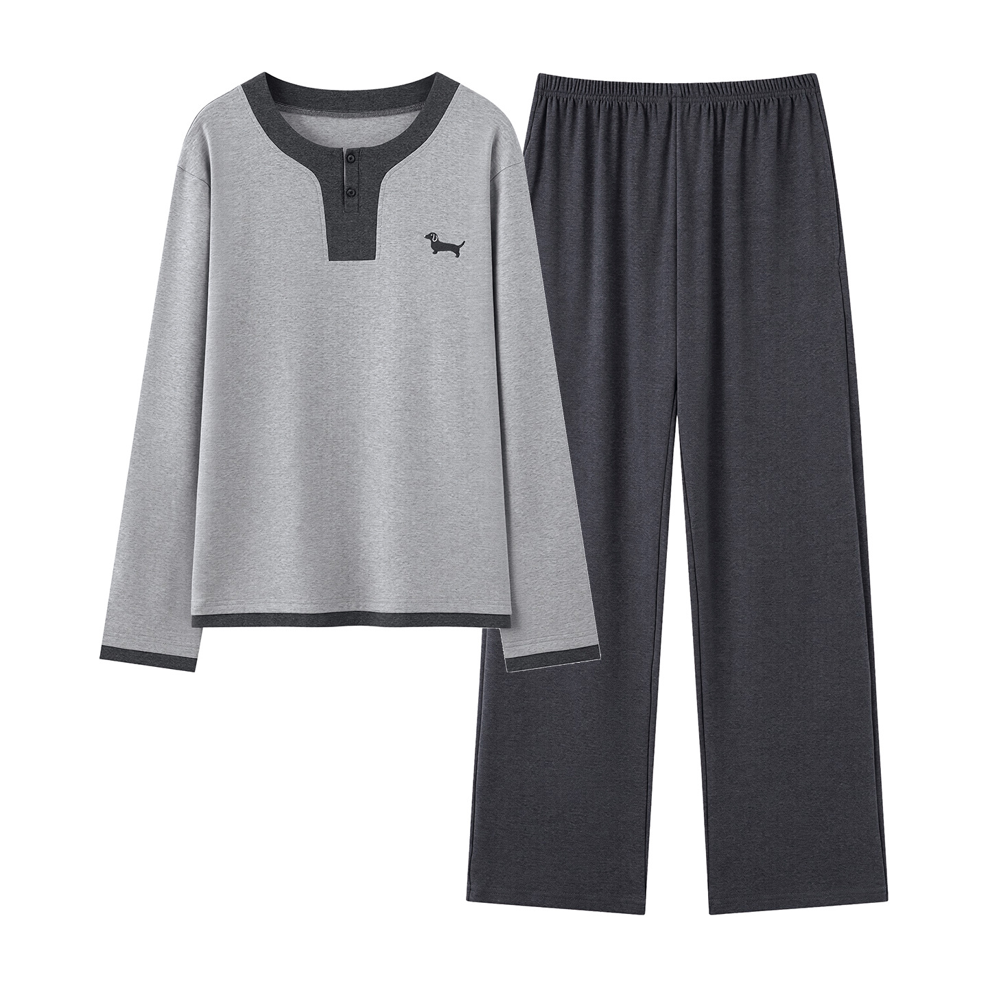 Conjunto de Pijama de Algodón para Hombre, Transpirable, para Uso en Casa y Exterior