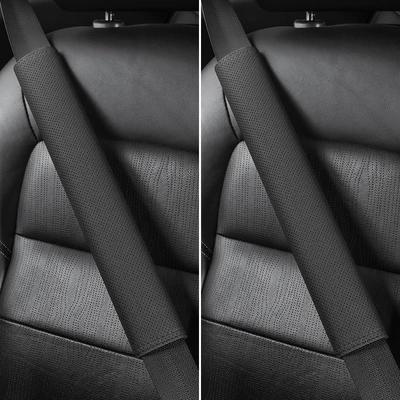 Seat belt shoulder pad – 7 Series X1X3X4X5X6 seat belt shoulder - no-logo-38cm-suede-a-pair-of-noble-black-shoulder-pads