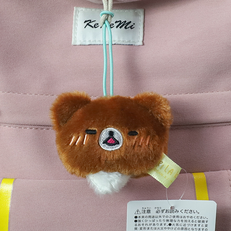 日系リラックマ20周年デパート店長ストラップ人形かわいい熊ミニぬいぐるみリュックサック飾り