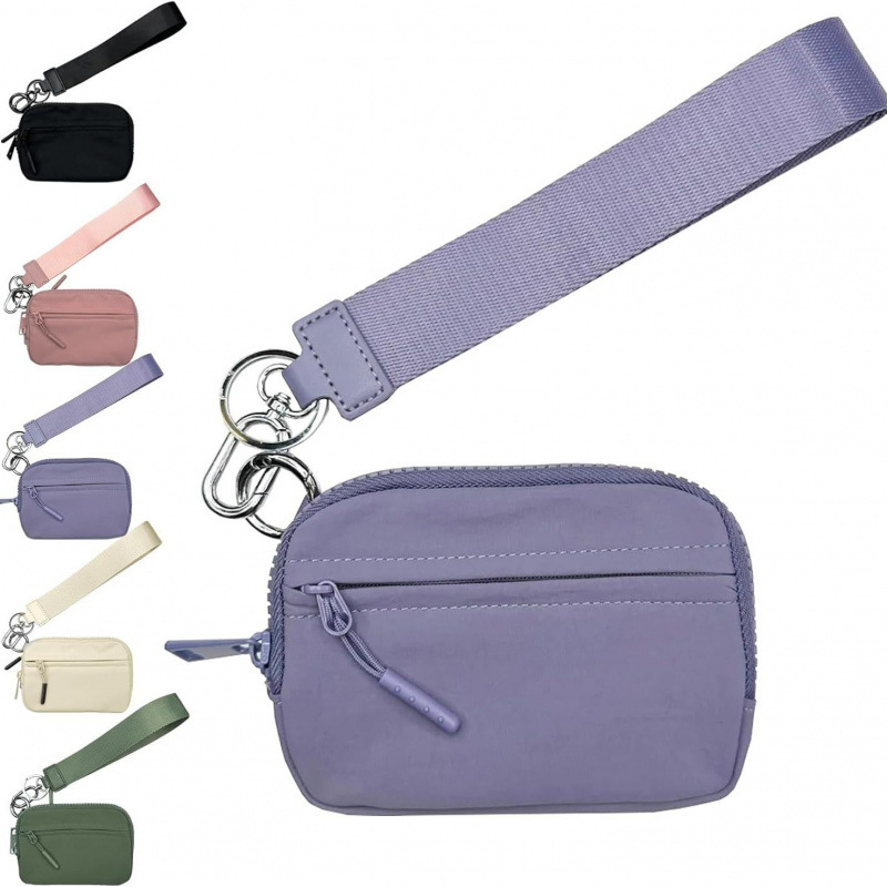Blast portátil con muñeca impermeable nylon bolso multifuncional bolso de tarjetas llaveros monedas de cambio