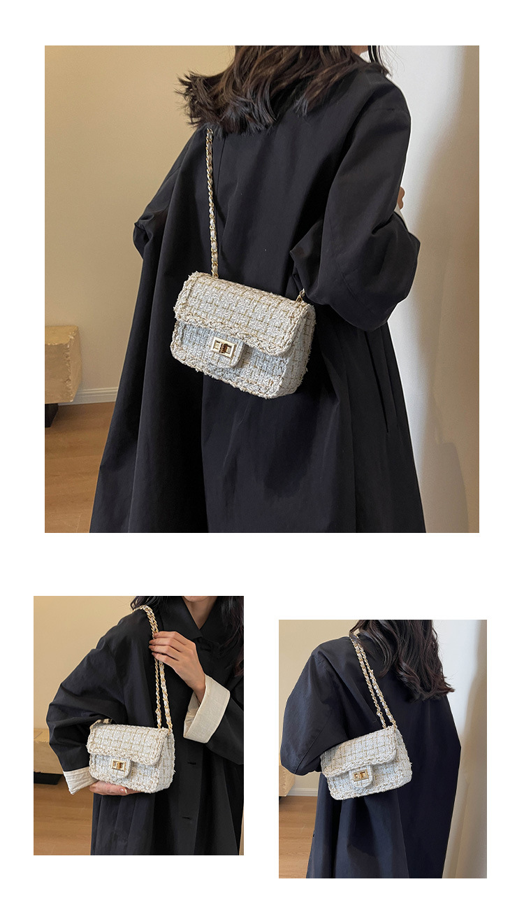 Borsa a tracolla donna con catena piccola borsa a spalla elegante_voghion.com