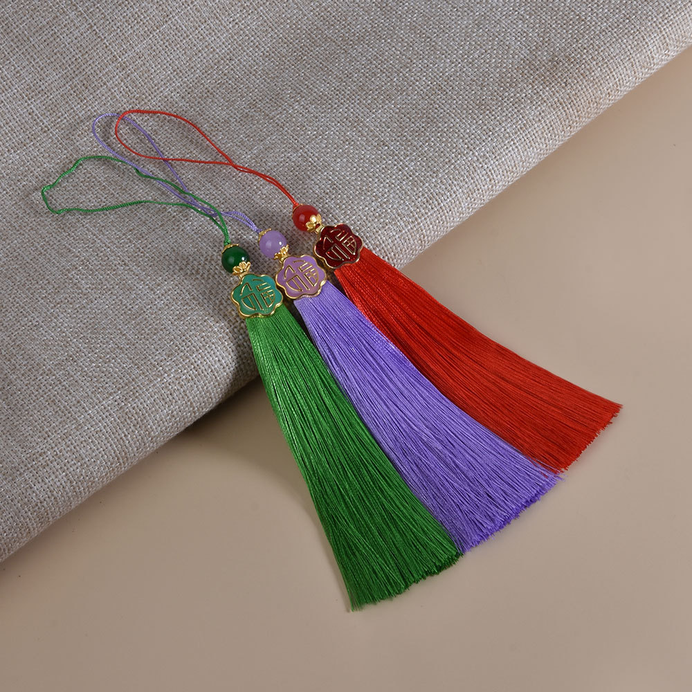 12cm福字帽流苏细线汉服旗袍配饰穗子车挂穗家居挂件批发吊穗手工