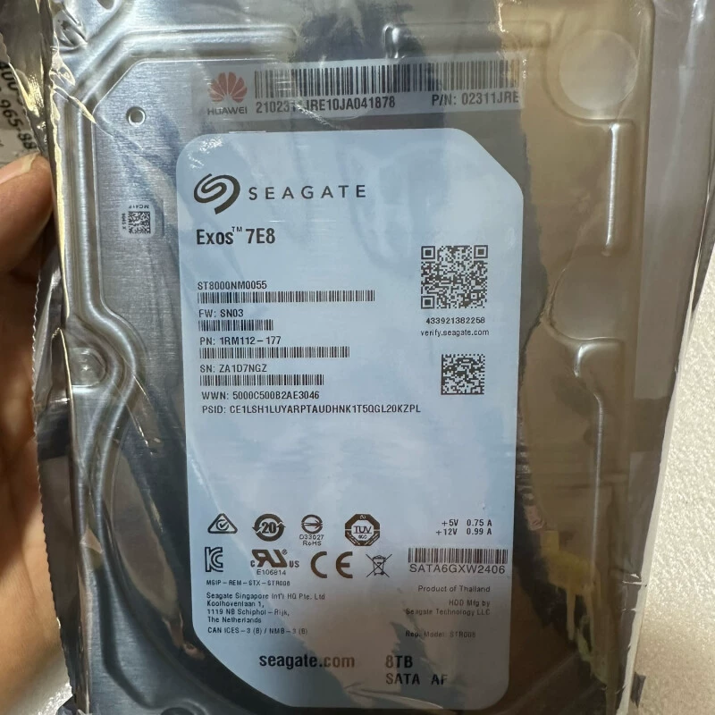 Новый оригинальный 8T диск для видеонаблюдения 8TB механический жесткий диск ST8000NM0055 корпоративного уровня EX