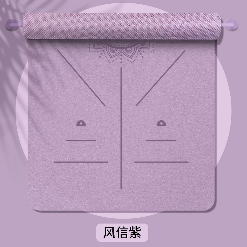 TPE ヨガマット滑り止め厚みのあるフィットネスマットメーカー男性と女性の衝撃吸収防音縄跳びエアロビクス家庭用特大フロアマット|undefined