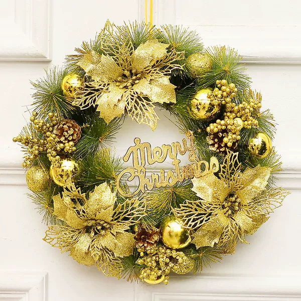 ➮35cm golden three flower garland - free hook✰