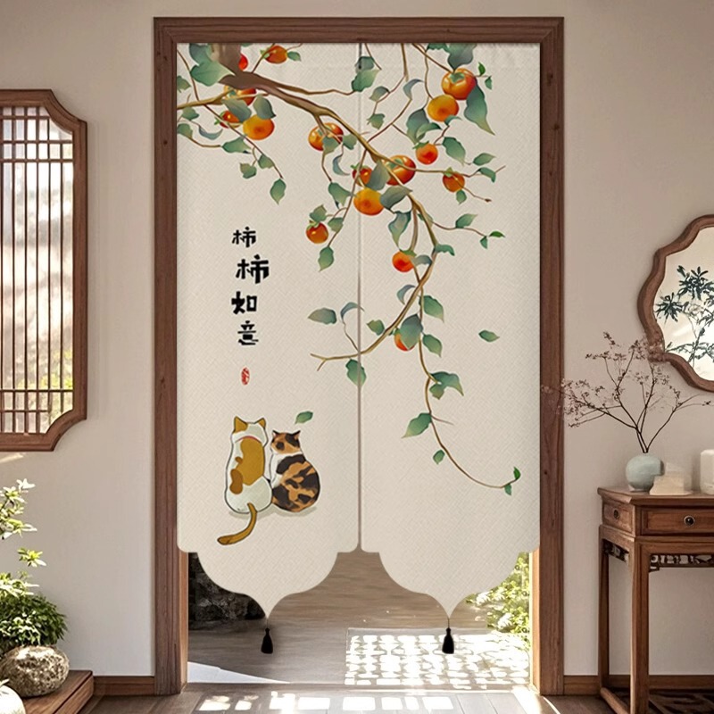 New Chinese Style Door Curtain Special-Shaped Fuzi Partition Curtain Custom-Made Home Entrance Half Curtain Bathroom Door Shutter Curtain New Chinese Style Door Curtain Special-Shaped Fuzi Partition Curtain Custom-Made Home Entrance Half Curtain Bathroom Door Shutter Curtain