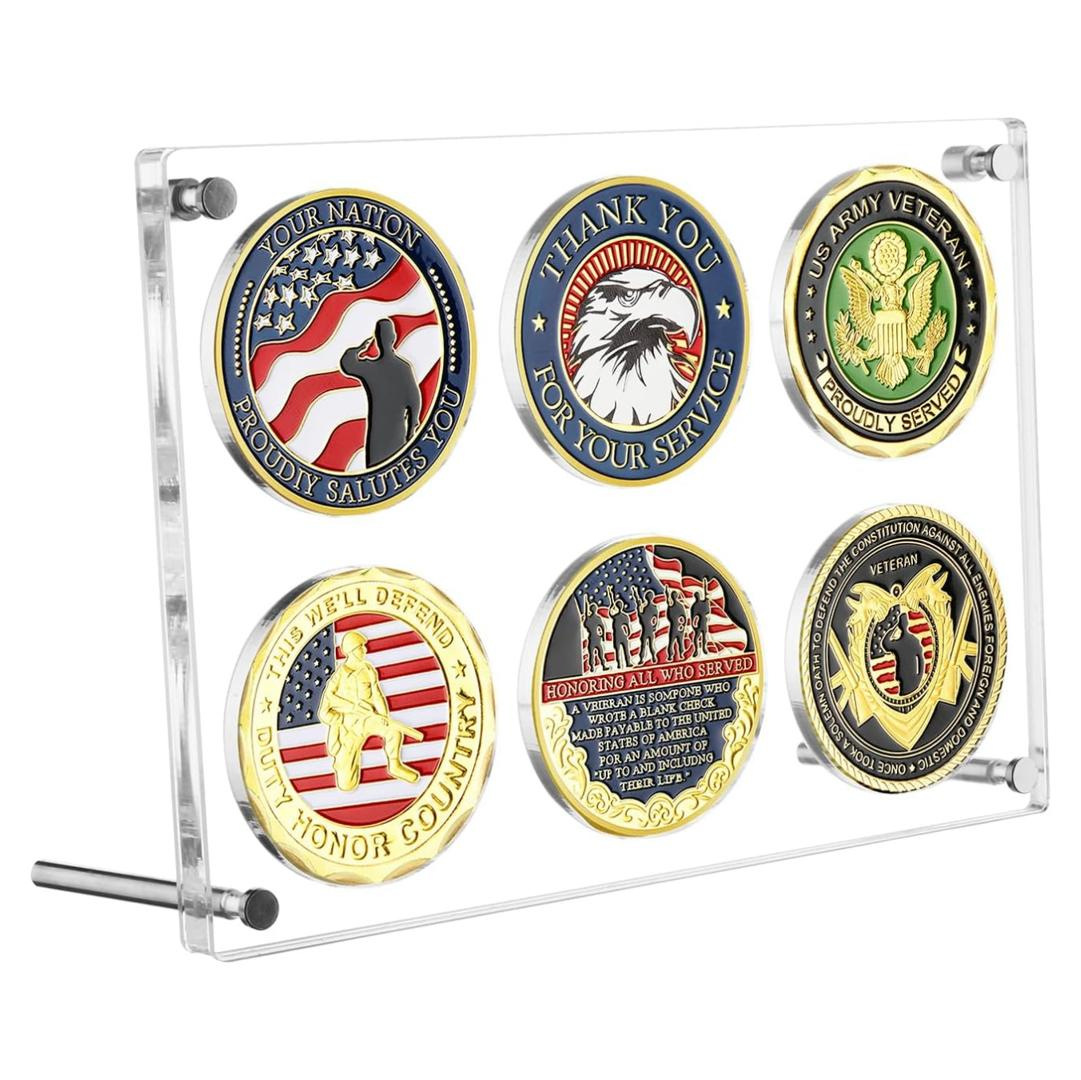 定制亚克力徽章相框卡砖吧唧展示架收纳纪念币支架防尘广告钉