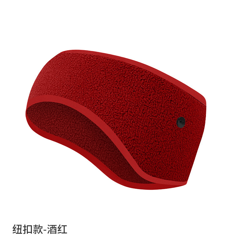 亚马逊防寒发带纯色抓绒防风额头保暖头带加绒加厚跑步运动护耳带|undefined