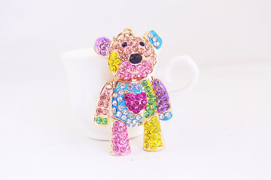58g Weight Keychain Classification 1 Piece Quantity Housewarming, Graduation Occasion Zinc alloy Material Bear Pattern Unisex Gender Cute Style Cute Bear Zinc Alloy Unisex Keychain 13