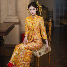 龙凤褂2026新款秀禾服新娘结婚褂皇中式婚纱重工修身敬酒服裙褂皇