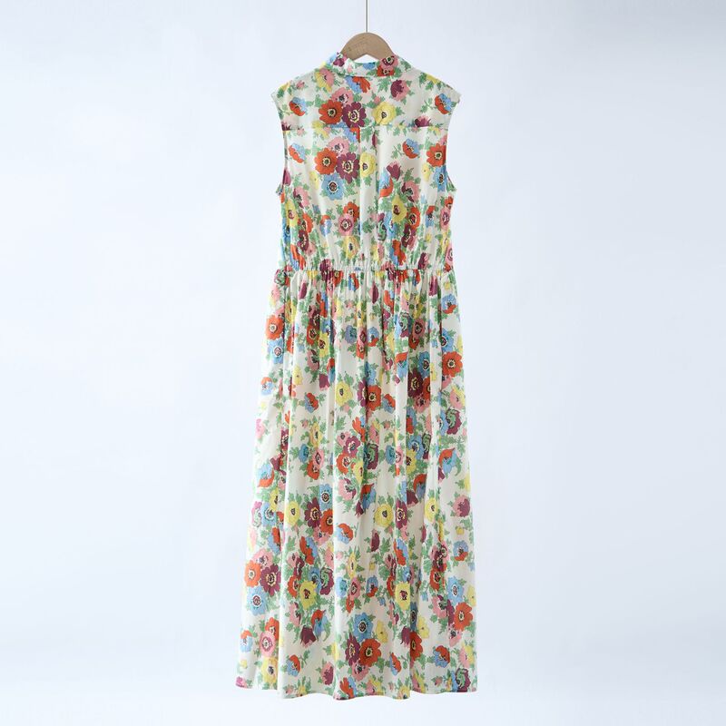 Same Origin as the Cabinet Goods! 2025 Summer New Product Liberty Printed 100 Poplin Cotton Elegant Dress Same Origin as the Cabinet Goods! 2025 Summer New Product Liberty Printed 100 Poplin Cotton Elegant Dress