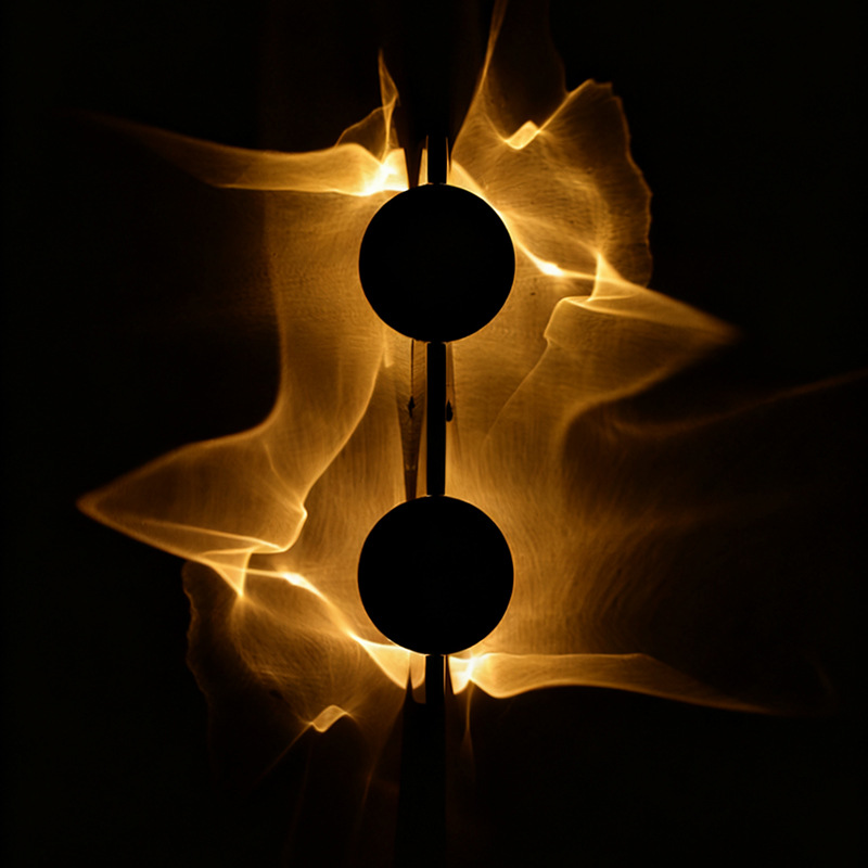 Diseñador creativo ondulado luz de sombra lámpara de pared de la esquina de la sala de estar medieval luz de la atmósfera del dormitorio lujosa luz de arte de alto nivel