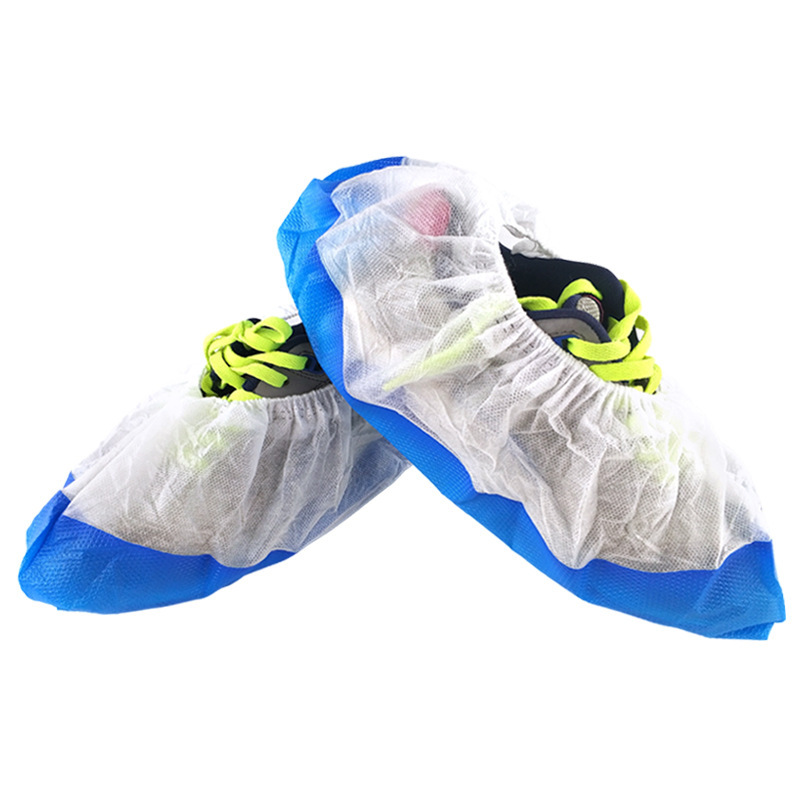 Cubrezapatos Desechables de Tela No Tejida Semi-revestida, Cubre Pies Engrosados de CPE, Resistentes al Desgaste, con Patrón de Diamante Antideslizante, Protección Engrosada Resistente al Desgaste