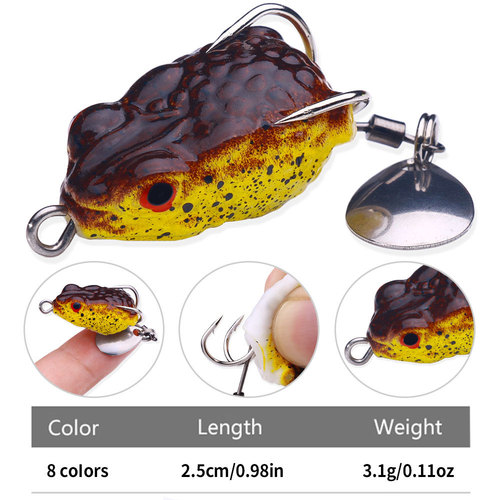 Long-range throwing thunder frog special lure for fishing black fish, strong modification of bionic small frog, sequined fake bait and bait set