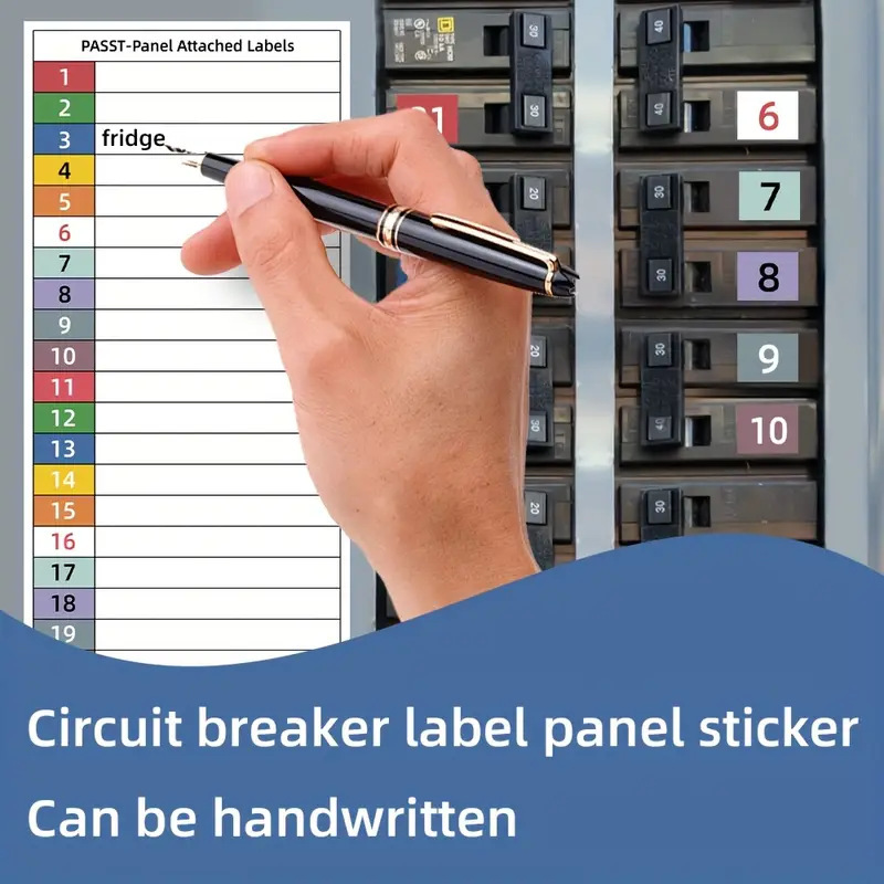 Nuevo producto transfronterizo etiqueta de caja eléctrica etiqueta de interruptor de circuito etiqueta de índice etiqueta de panel de control de interruptor