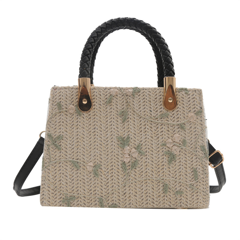 Bolsos de paja para mujer 2024 nuevo bolso tejido junto al mar