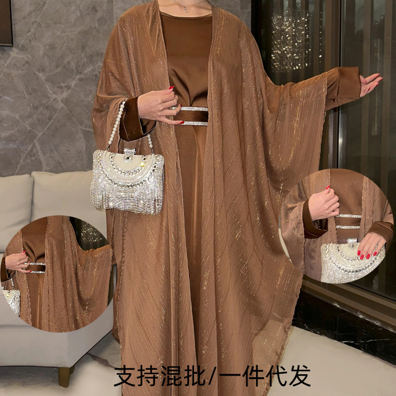 Cross-Border Foreign Trade Women's Clothing Dress Gold Thread Suit Shiny Outer Skirt Suit Elegant Party Dress