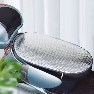 Electric Vehicle Sun Protection Seat Cushion, Summer Heat Insulation and Anti-Scalding Battery Seat Cover, Waterproof Universal Motorcycle Heat Insulation Cushion (Electric car cushion) - basic-style-bubble-sunscreen-cushion-pack-of-2-no-specifications