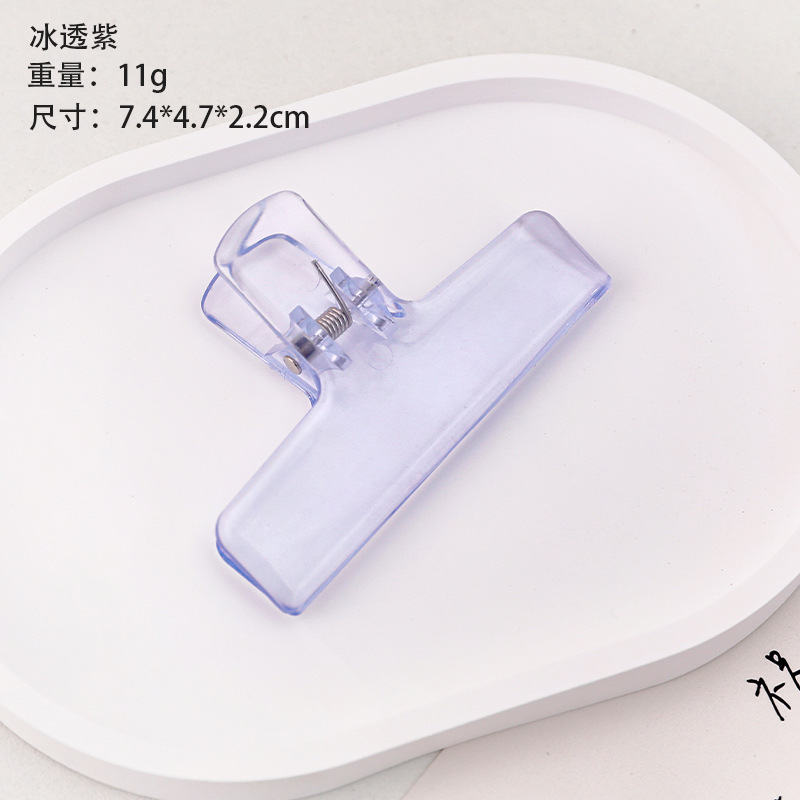 Carpeta transparente creativa acrílica clips de plástico transparente color jalea clips de notas clips de facturas clips de bocadillos