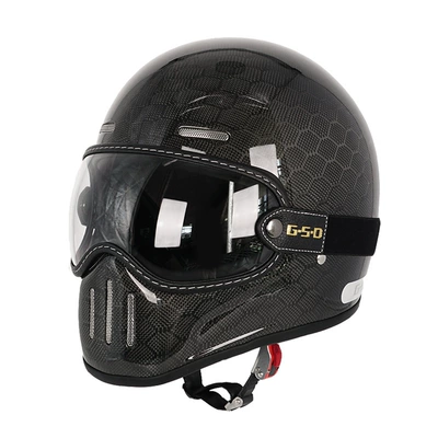 Motosiklet kaskı (dəbilqə) – Motorcycle Helmet for Men and Women - dragon-pattern-transparent-mirror-m55-56