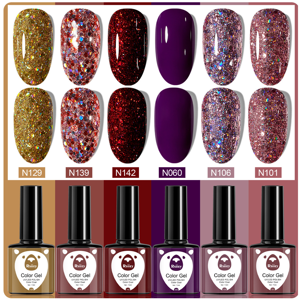 6 colores esmalte de uñas pegamento fototerapia embotellada color popular pintado brillante ojo de gato pegamento UV fototerapia pegamento esmalte de uñas traje de pegamento