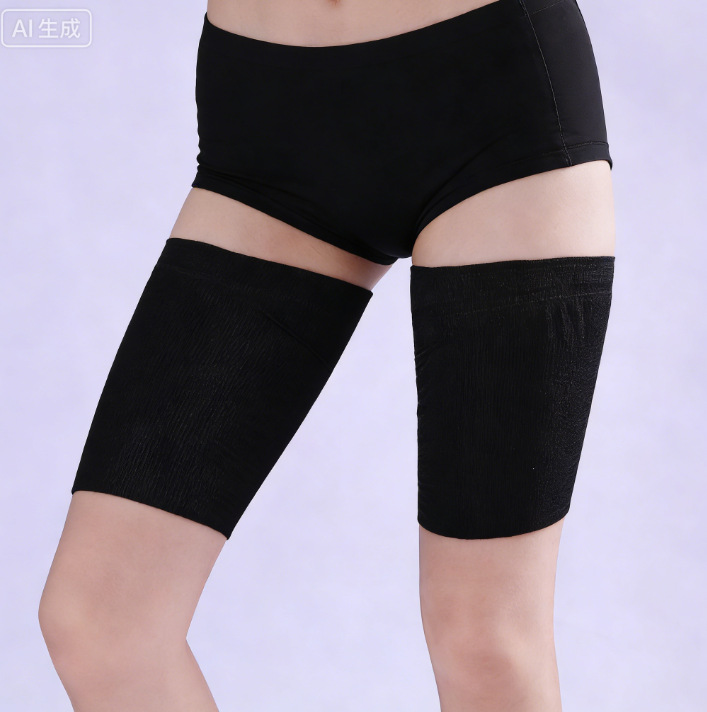 European and American Popular Silicone Non-Slip Leg Warmers, Solid Color Elastic Anti-Friction Thigh Warmers, Large Size Non-Slip Rubber Leg Warmers