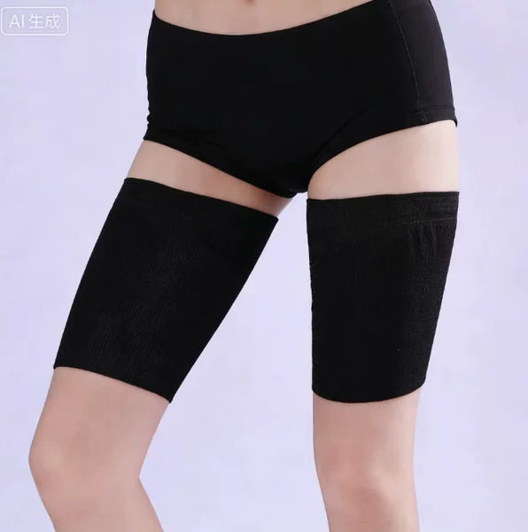 European and American Popular Silicone Non-Slip Leg Warmers, Solid Color Elastic Anti-Friction Thigh Warmers, Large Size Non-Slip Rubber Leg Warmers