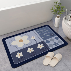 Diatom mud soft absorbent mat bathroom door mat wholesale non-slip bathroom foot mat toilet quick-drying floor blanket
