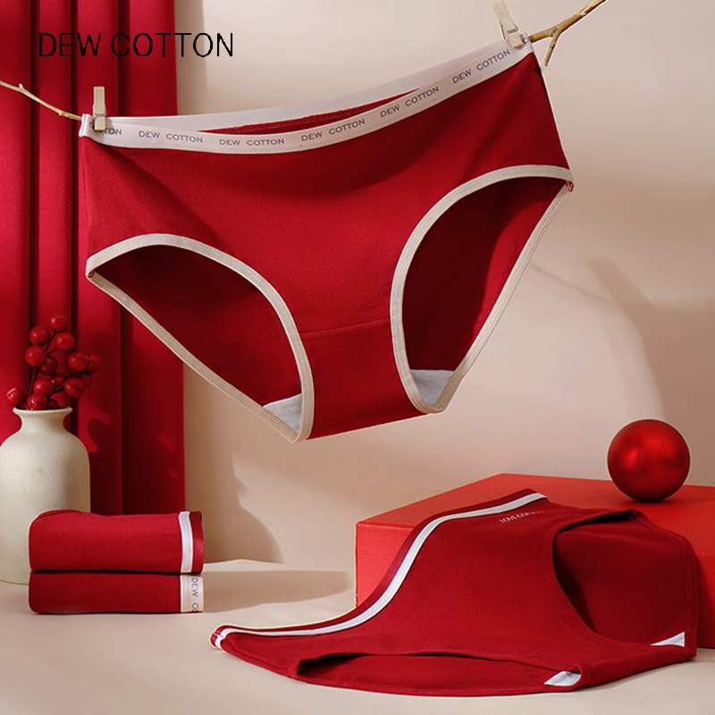 Year of birth underwear women's red cotton antibacterial cotton triangle shorts wedding 2023 New Year of Dragon