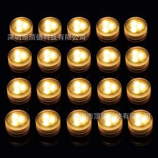 E-Commerce new products supply led three lights waterproof candle lights luminous diving lights holiday decoration flat twist