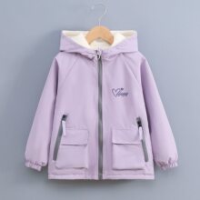 女童摇粒绒外套双面穿2025春秋新款儿童春季抓绒冲锋衣宽松上衣