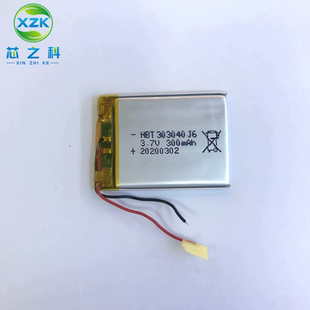 工厂供应303040聚合物锂电池300MAH  3.7V 智能穿戴行车记录仪等