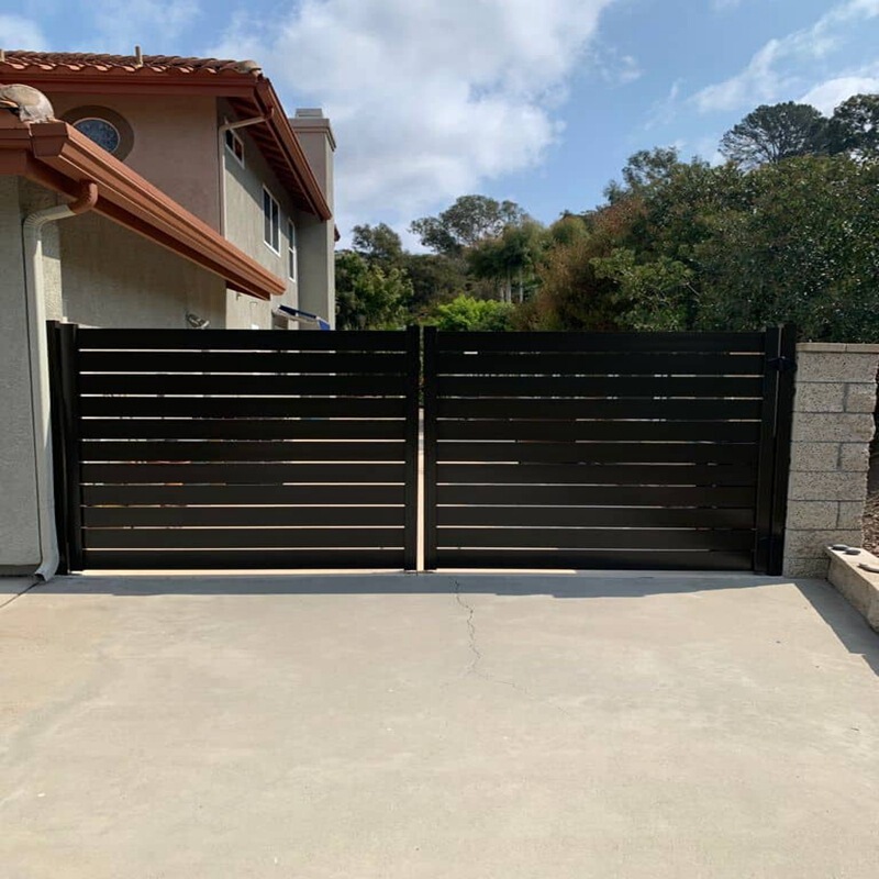 Modern Japanese-Style Classy Smart House Courtyard Door Electric Sliding Door Garden Entry Rural Aluminum Art Yard Double Opening