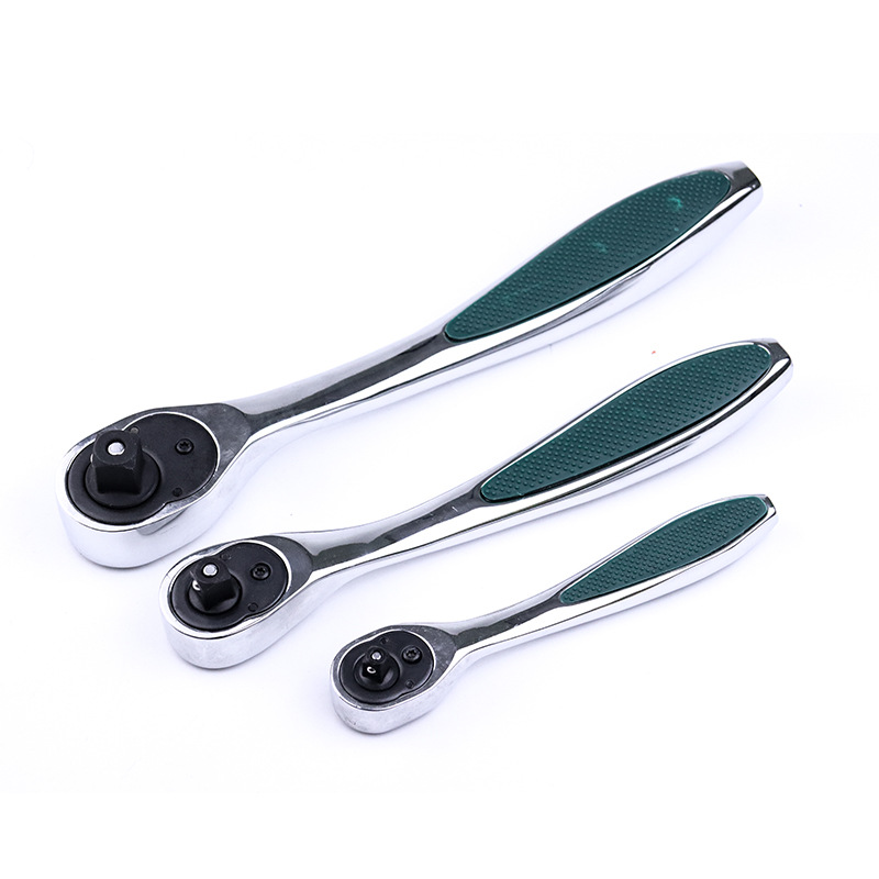 72/90 diente llave de trinquete rápida mango curvo llave de trinquete llave grande, mediano y pequeño vuelo rápido caída llave de trinquete