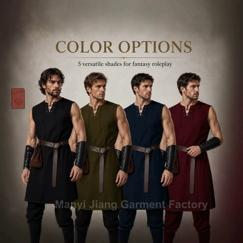 Renaissance Medieval Vest Halloween Knight Pirate Cosplay Role-Playing Vest Stage Performance Renaissance Medieval Vest Halloween Knight Pirate Cosplay Role-Playing Vest Stage Performance