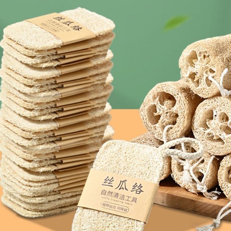 天然ヘチマ食器洗いブラシ、鍋雑巾、家庭用ノンスティックオイルスポンジクリーニングブラシ、たわし、ヘチマ果肉|undefined
