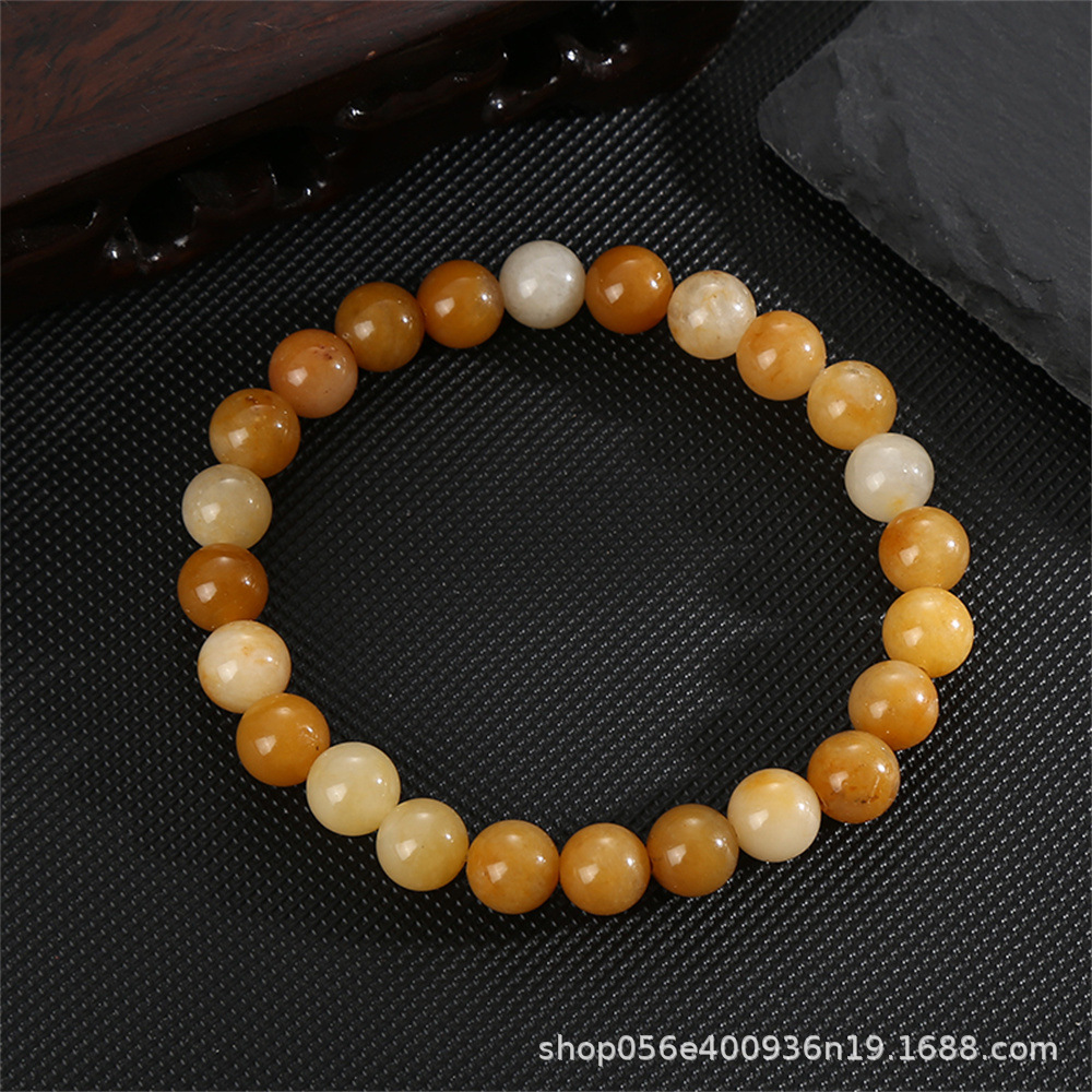 Moda simple 8mm pulsera de piedra de ágata natural alta sensación de mano de cristal cuentas pulsera comercio exterior al por mayor damas