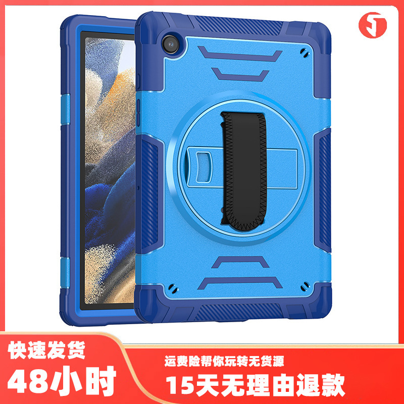 For Samsung Tab A7 Lite Airbag Protective Case with Bracelet SAM X210 Three-proof Portable Tablet Case