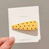 1# yellow polka dot hairpin