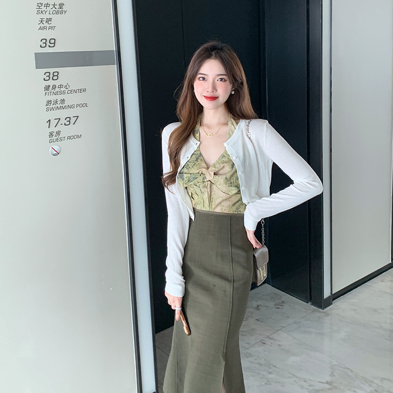 Delicate Proportion Thin Cashmere Short Jacket Knitted Cardigan Long-Sleeved Top Autumn and Winter New Women's Clothing