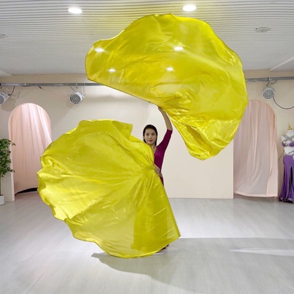 New Flag Dance Props Church Performance Clothing Praise Flag Golden Belly Dance Performance Props Multi-Color Telescopic Stick