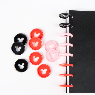 新款蘑菇扣米奇米妮皇冠定制活页扣蘑菇扣活页笔记本配件
