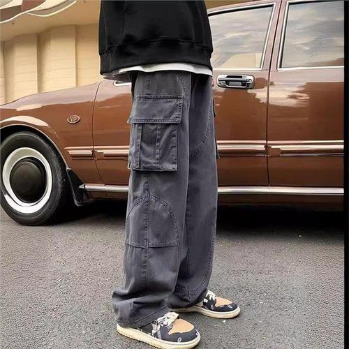 Men's High Street Design Wide Leg Casual Pants Spring and Autumn Fashion, Exclusively for Import and Export